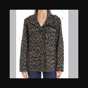 Avec Les Filles Cotton Twill Cargo Jacket sz M